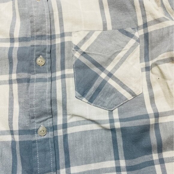 TNA Flannel Plaid Button Down Shirt Blue White Small Cabincore - Picture 5 of 6